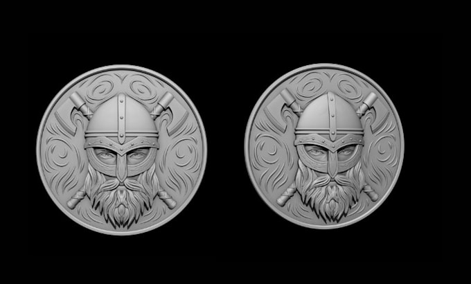 Sculpt 3d coin model bas relief medallion cnc badge design crypto logo ...