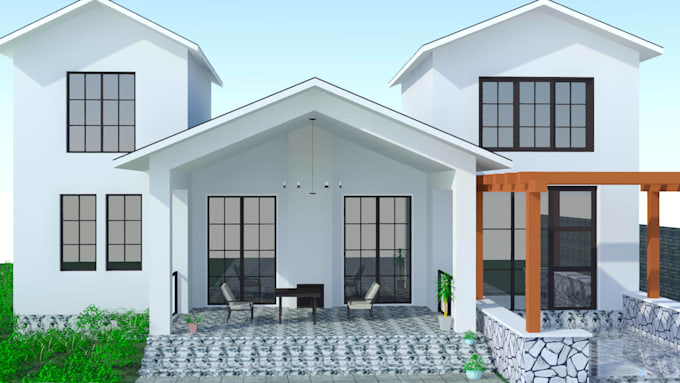 architect 3d modeling ecterior rendering