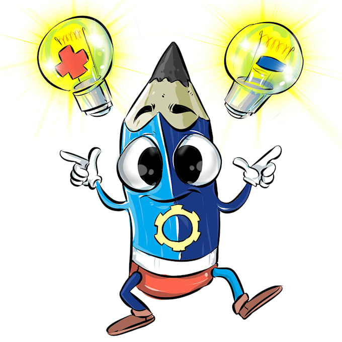 draw cartoon mascot business logo