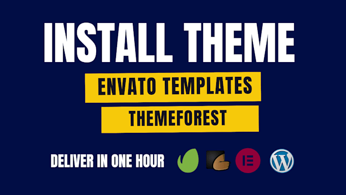 urgently install envato element kit , theme, template, themeforest, wordpress