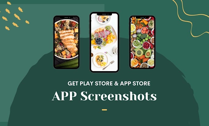 design modern app store and play store app screenshots