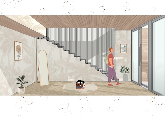 create architectural collage style render using photoshop