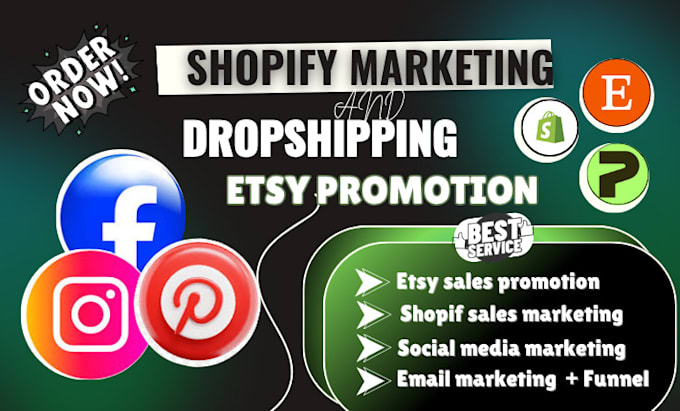 etsy promotion, shopify dropshipping marketing to boost sales, etsy sales SEO