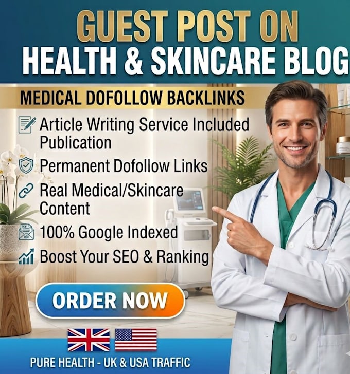 publish high da health guest post skincare blog medical dofollow backlinks