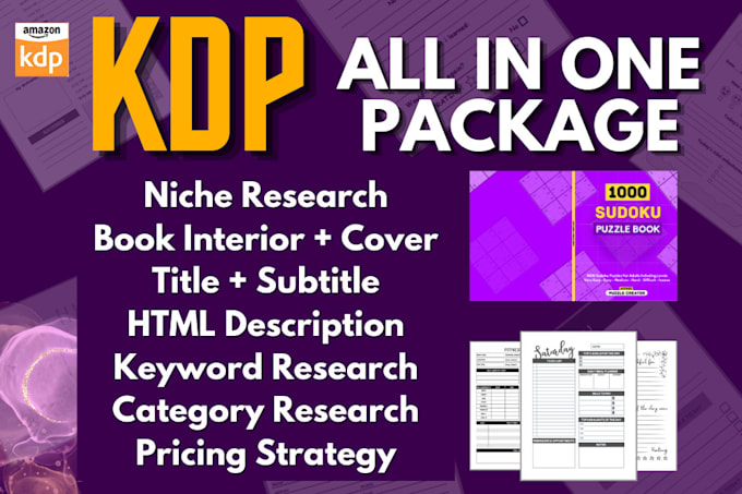 create ready to publish low content KDP package