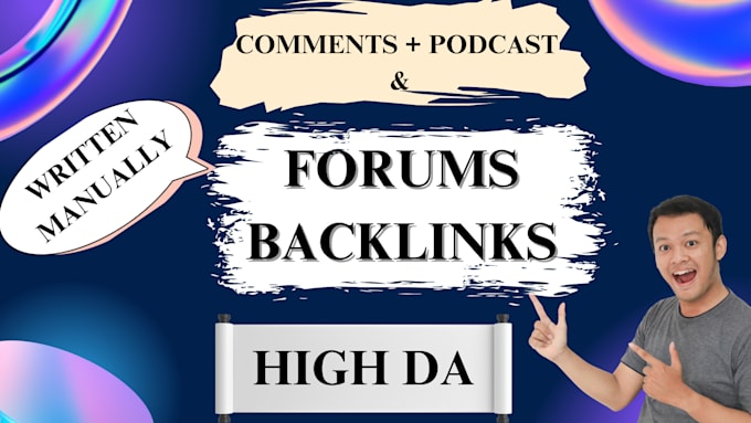 make forum and comment backlinks for you on high DR
