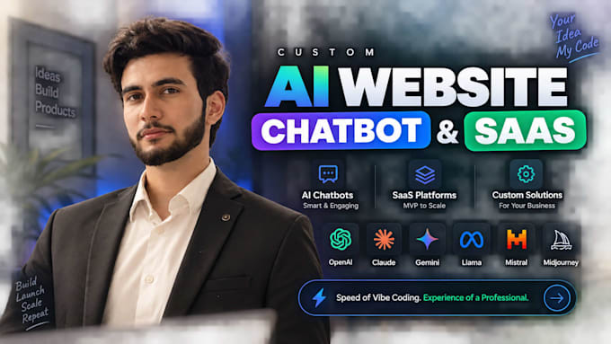 develop ai chatbot, ai saas, and ai web applications