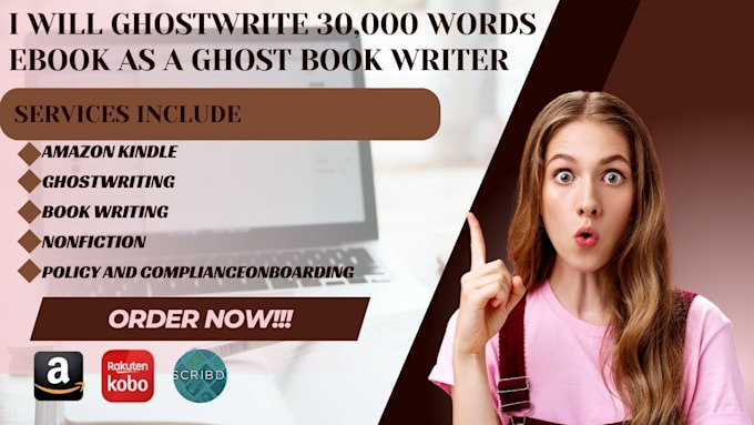 ghostwrite 30,000 words ebook as a ghost book writer
