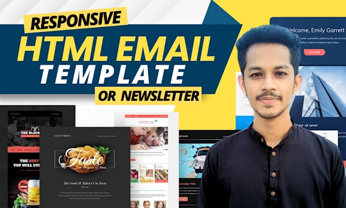 Convert html email template or newsletter using html css by Code flow