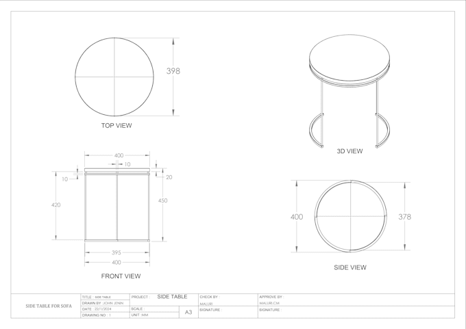 do technical drawing for your product
