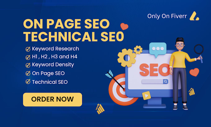 do on page SEO, technical optimization wordpress and keyword research
