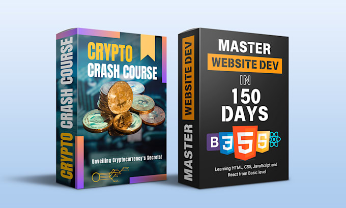 design a digital product box mockup, and ecover bundle