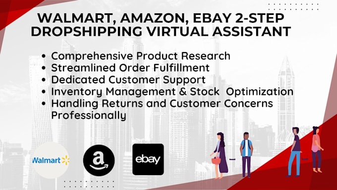 manage your walmart, amazon, ebay 2 step dropshipping stores