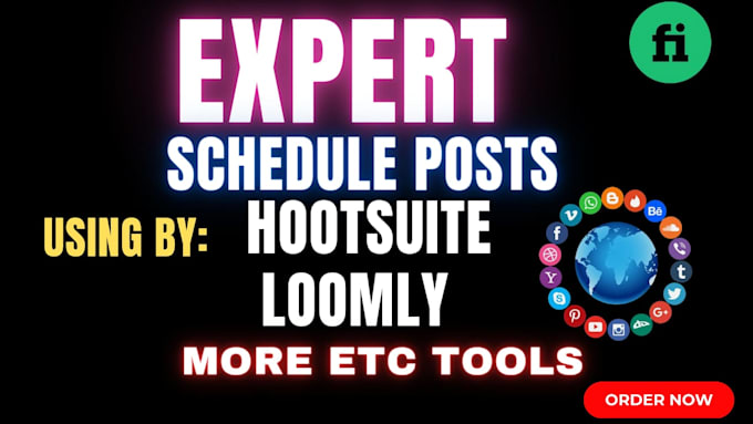 schedule post via loomly, hootsuite, buffer, metricool etc