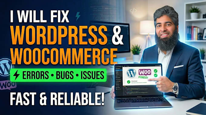 fix wordpress issues, woocommerce fix, wordpress bug fix, fix wordpress error