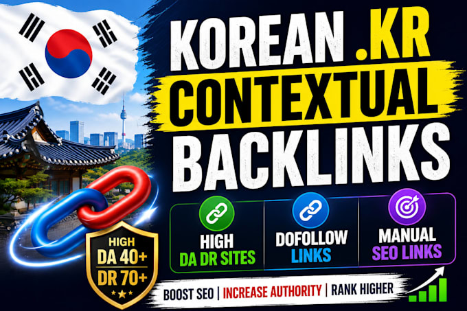 create korean kr contextual backlinks for SEO and google rankings