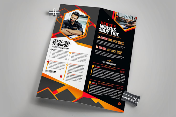 case study design, company flyer or brochure