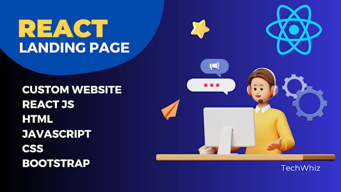 Build a responsive react landing page by Maham_arif1 | Fiverr