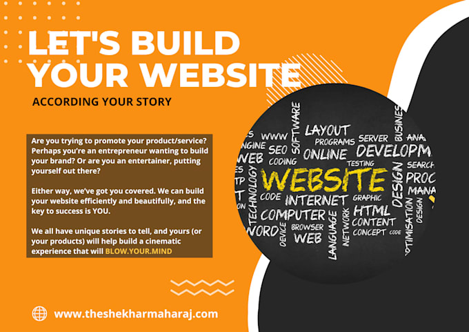 design your website, based on your unique story