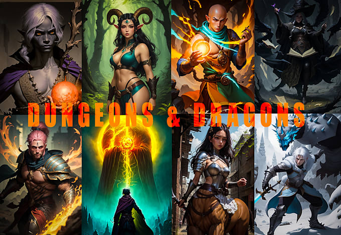 make unique dnd characters and monsters fast ai art