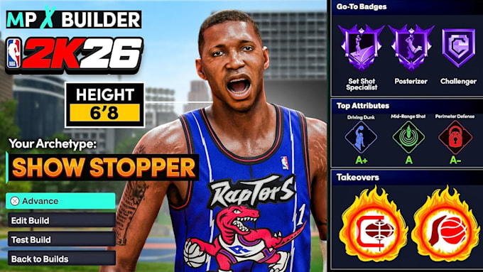 create you the best nba2k26 build suiting your play style and preferences