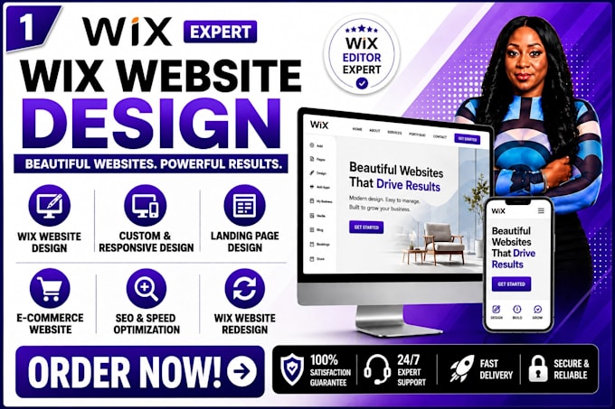 design or redesign a professional wix website