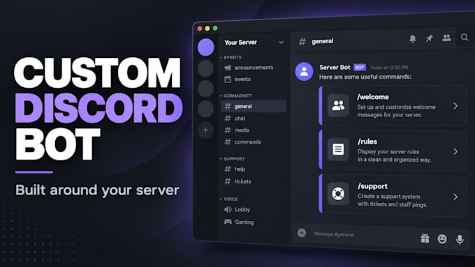 build a custom discord bot for moderation and server automation