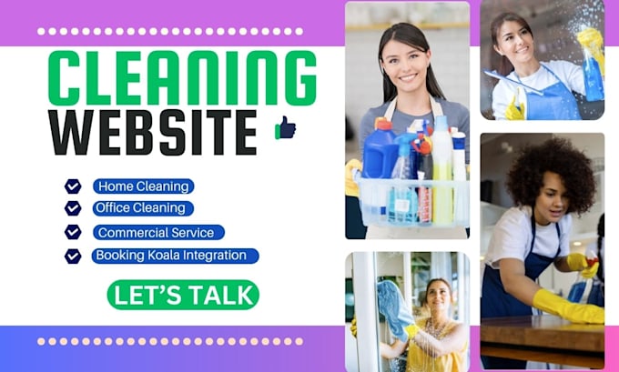 design cleaning booking website, booking koala website