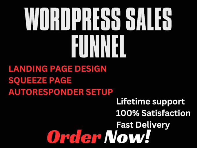 wordpress sales funnel, landing page design, wordpress website, sales funnel