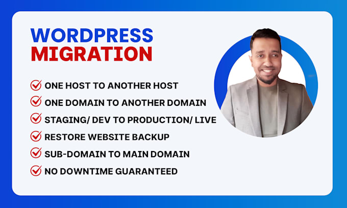 migrate, transfer, backup, move, wordpress website within 1 hour with guarantee