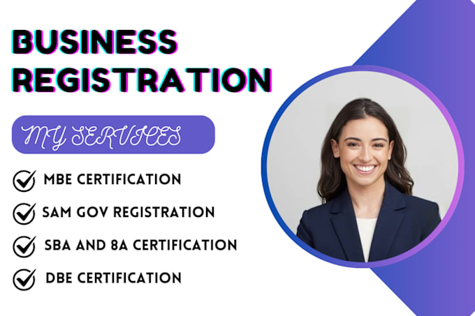 Help you with mbe certification wbe sba wosb dbe mwbe 8a and sam