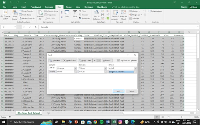 do data analysis, data visualization and power bi