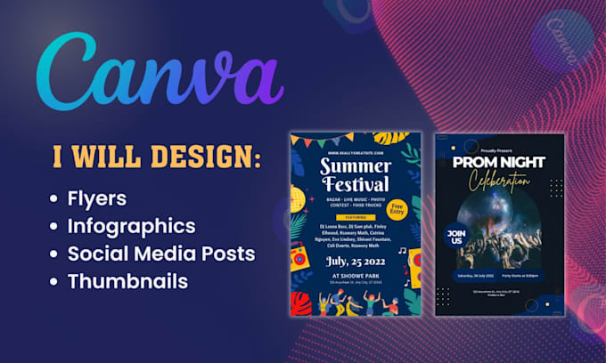 be your canva expert will design flyers brochures infographics