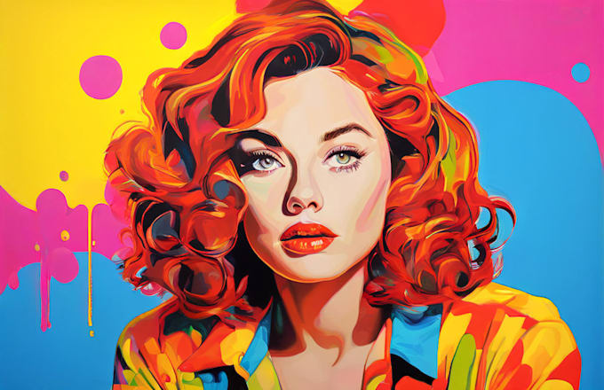 draw a professional pop art portrait