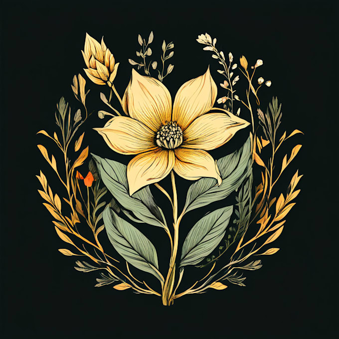 design a hand crafted botanical, boho logo