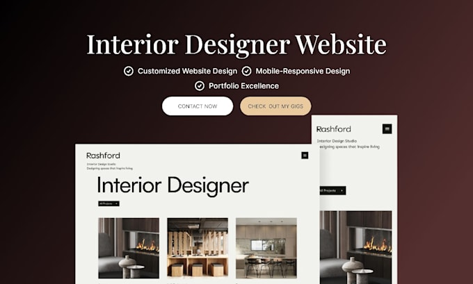 design a stunning architecture and interior designer portfolio website