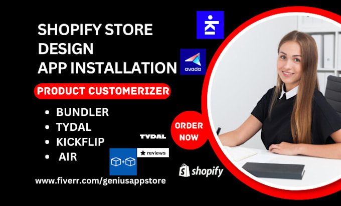 design shopify store product customerizer bundle tydal ryviu air customify app