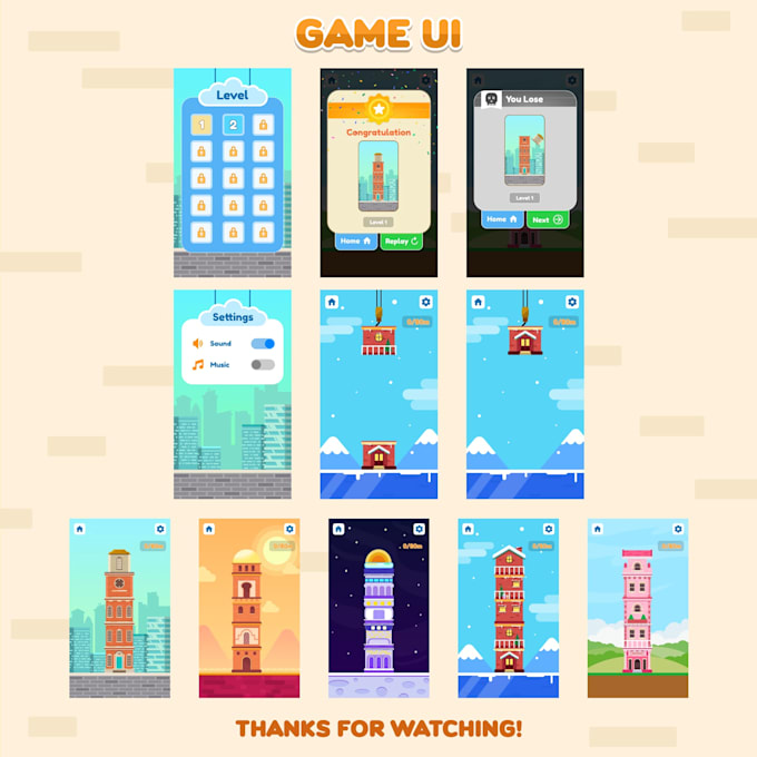 create 2d UI UX design, icon for your game and mobile app