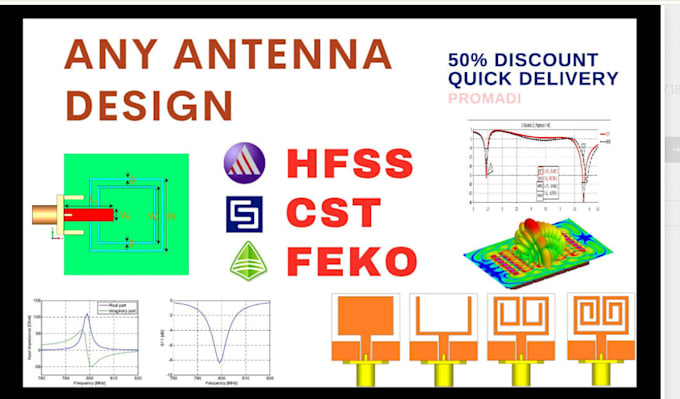 do design rf microwave antenna in cst hfss ads feko assignment and task
