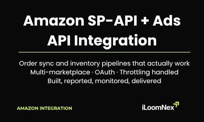 build your amazon sp API integration with order sync and reporting