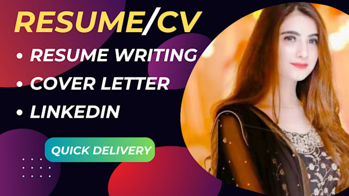 write professional resume, CV, cover letter and linkedin