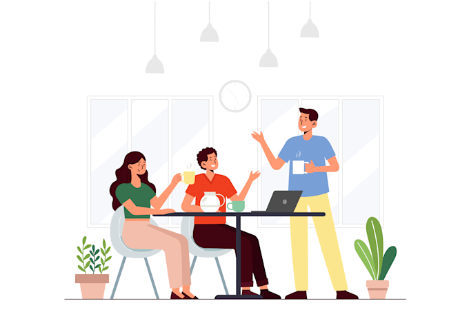 design modern flat illustration for website, apps and ui ux