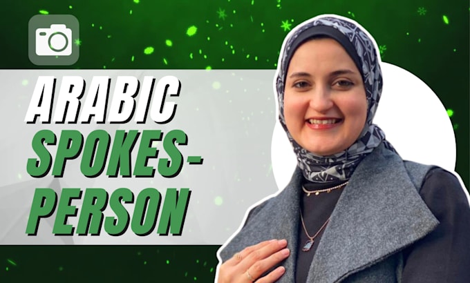 be your professional arabic spokesperson or english spokesperson video presenter