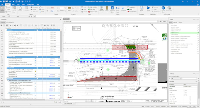 prepare accurate material takeoff and cost estimation