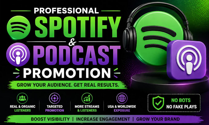 professional spotify promotion for artists and podcasts