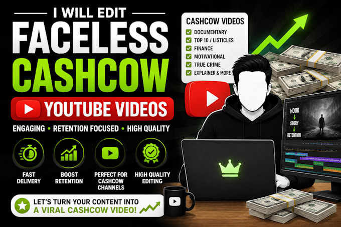 edit faceless cashcow youtube videos