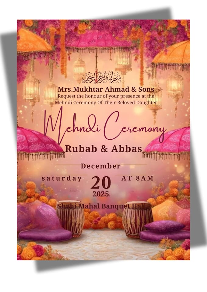 design unique wedding, birthday invitation card