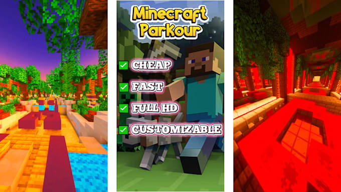 be creating economic parkour minecraft background videos