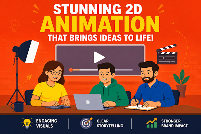 create professional 2d animation explainer videos for service businesses