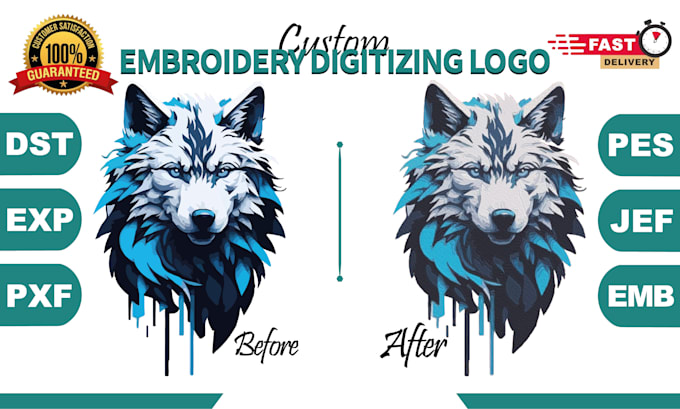 digitize left chest logo embroidery for shirts and polos